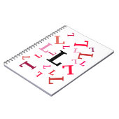 Notitieboek - Geschudde Rode Letters (Linkerzijde)