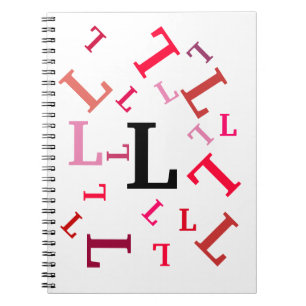 Notitieboek - Geschudde Rode Letters