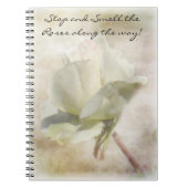 Notitieboek getextureerd wit rozen (Voorkant)