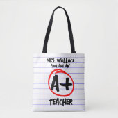 Notitieboek gevoerd papier A* A + docent mode Tote Bag (Voorkant)