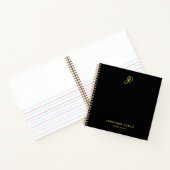 Notitieboek Gold Monogram Initiaal Sjabloon legant (Binnen)
