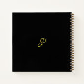 Notitieboek Gold Monogram Initiaal Sjabloon legant (Achterkant)