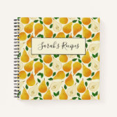 Notitieboek Golden Pears Pattern (Voorkant)