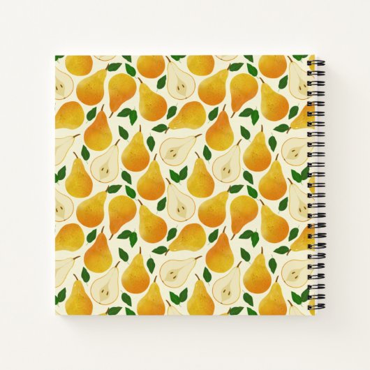 Notitieboek Golden Pears Pattern (Achterkant)