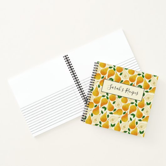 Notitieboek Golden Pears Pattern (Binnen)