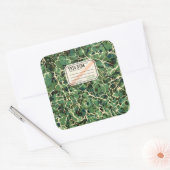  Notitieboek Green VNTG NTBK Vierkante Sticker (Envelop)