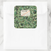  Notitieboek Green VNTG NTBK Vierkante Sticker (Tas)