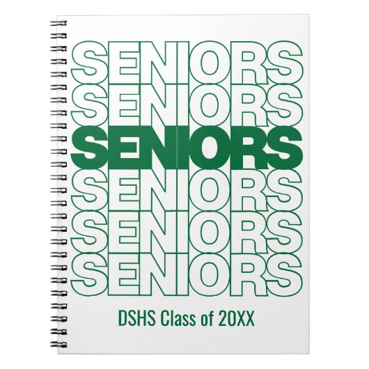 Notitieboek Groene Seniors Seniors Seniors (Voorkant)