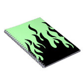 notitieboek groene vlammen (Rechterzijde)