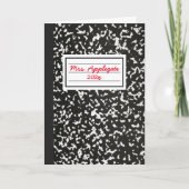 Notitieboek groet lerarensamenstelling kaart (Voorkant)