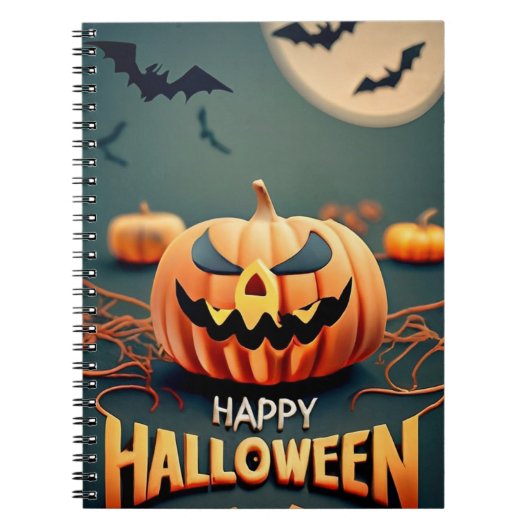 Notitieboek Halloween pompoenen (Voorkant)