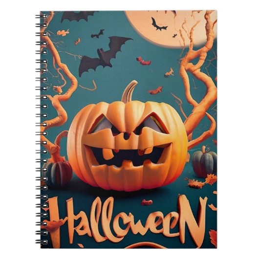 Notitieboek Halloween pompoenen (Voorkant)