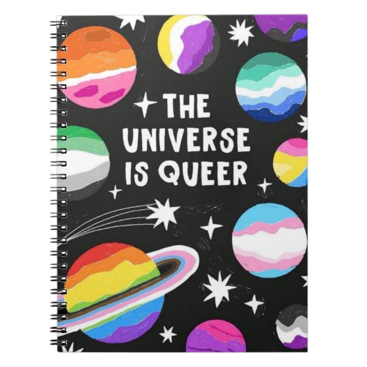 Notitieboek "HET UNIVERSUM IS QUEER" (Voorkant)