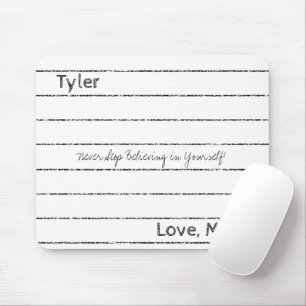 Notitieboek, hou nooit op met Muismat te geloven! 