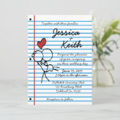 Notitieboek huwelijksuitnodiging - Uitnodigen Kaart (Staand voorkant)