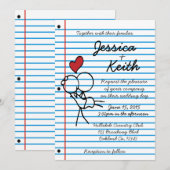 Notitieboek huwelijksuitnodiging - Uitnodigen Kaart (Voorkant / Achterkant)