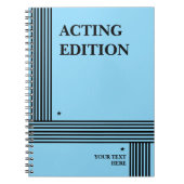 Notitieboek in Play Script-stijl met acteereditie (Voorkant)