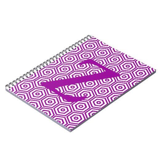 Notitieboek - Initiaal met Hexagon Patroon (Linkerzijde)