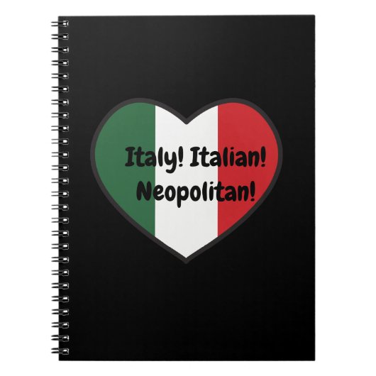 NOTITIEBOEK - Italiaans thema.  tekst (Voorkant)
