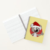 Notitieboek kerstkoala cartoon (Binnen)