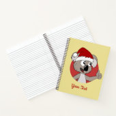 Notitieboek kerstkoala cartoon (Binnen)