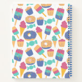 Notitieboek kleurrijk Donuts patroon (Achterkant)