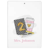 Notitieboek Koffie tweede graad leraar zwart prepp Klembord (Achterkant)