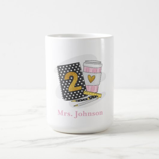 Notitieboek Koffie tweede graad leraar zwart prepp Koffiemok (Center)