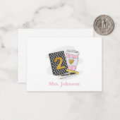 Notitieboek Koffie tweede graad leraar zwart prepp Notitiekaartje (Voorkant / Achterkant in situ)