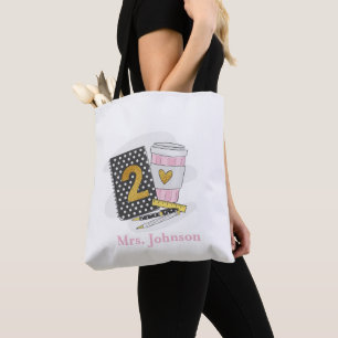 Notitieboek Koffie tweede graad leraar zwart prepp Tote Bag
