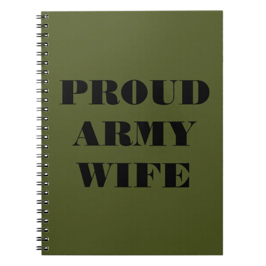 Notitieboek Legervrouw Proud (Voorkant)