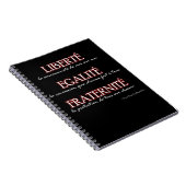 Notitieboek: Liberté, Egalité, Fraternité Notitieboek (Rechterzijde)