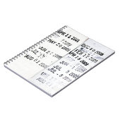 Notitieboek Library Date Stamps (Linkerzijde)