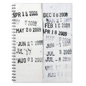 Notitieboek Library Date Stamps (Voorkant)