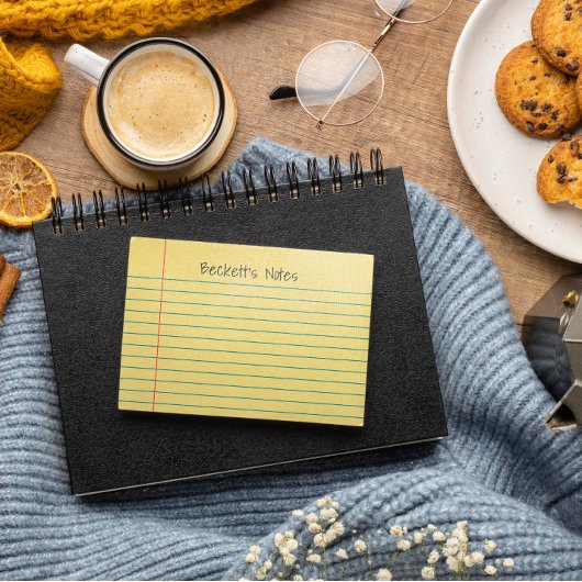 Notitieboek Lijnen Geel Jouw naam toevoegen Post-it® Notes