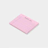 Notitieboek Lines Pink Voeg Jouw naam toe Post-it® Notes (Schuin)