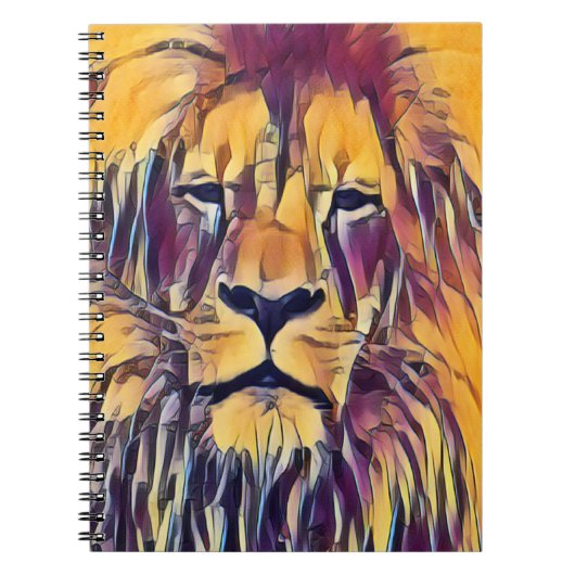 Notitieboek Lion Vibrant Art (Voorkant)