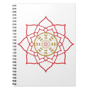 Notitieboek Lotus Dharma Wheel