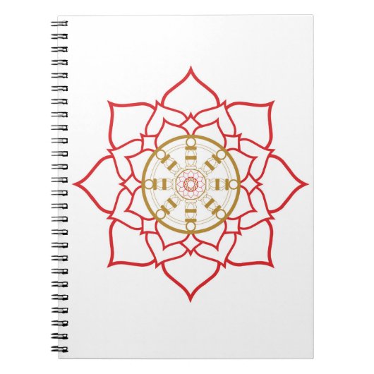 Notitieboek Lotus Dharma Wheel (Voorkant)