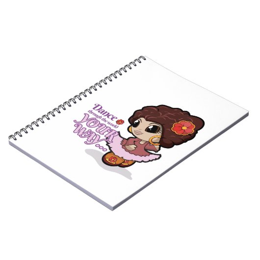 Notitieboek Manga-meisje dansen (Linkerzijde)