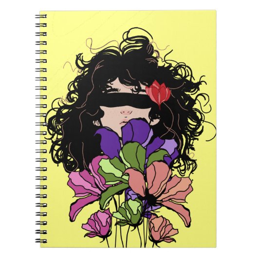 Notitieboek meisje & Bloemen (Voorkant)