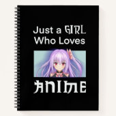 Notitieboek Met Anime Meisje (Voorkant)
