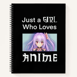 Notitieboek Met Anime Meisje