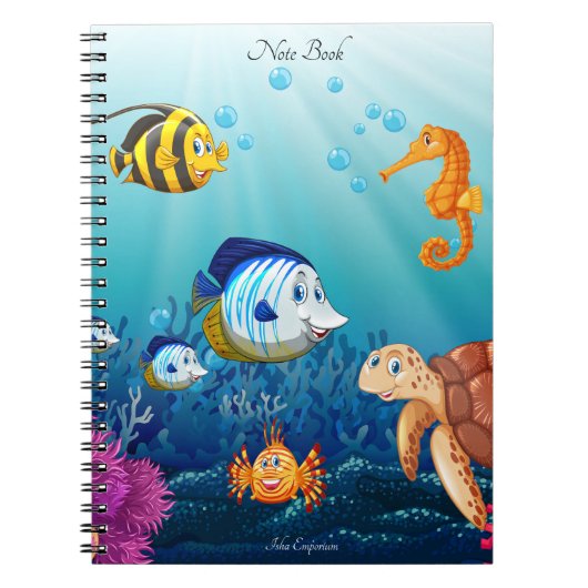Notitieboek met aquatisch thema (Voorkant)