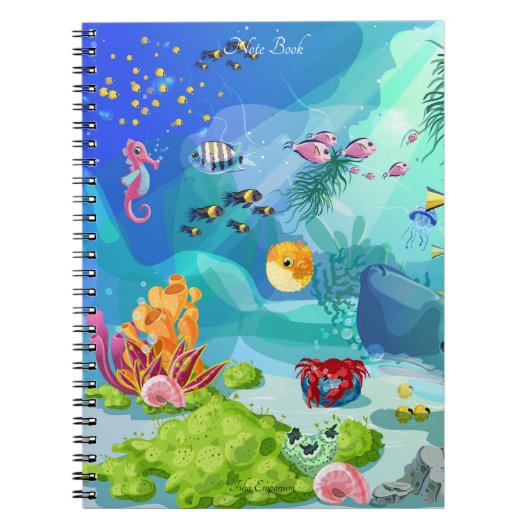 Notitieboek met aquatisch thema (Voorkant)
