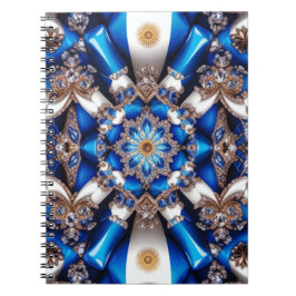 Notitieboek met Argentijnse kleuren Abstract Desig