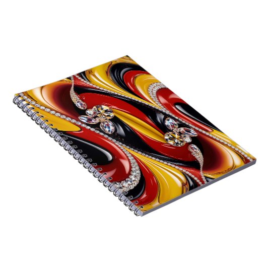 Notitieboek met Belgische kleuren Abstract Design (Rechterzijde)