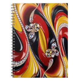 Notitieboek met Belgische kleuren Abstract Design