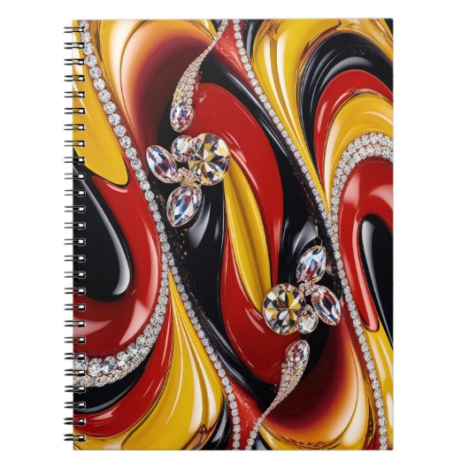 Notitieboek met Belgische kleuren Abstract Design (Voorkant)