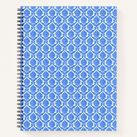 Notitieboek met blauw bloemmotief (Voorkant)